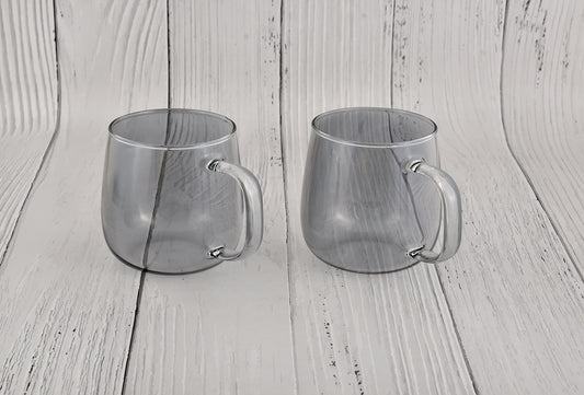 Gray Transparent Cups (Set of 2)