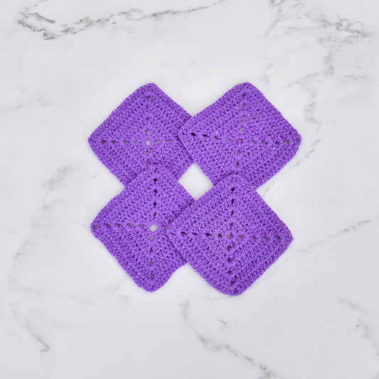 Croc Coaster (Set of 4) - Purple