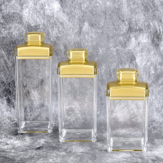 Aureate Lid Canisters (Set of 3)
