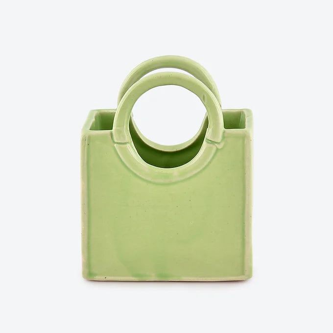 Mini Fancy Ceramic Bag - Green