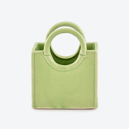 Mini Fancy Ceramic Bag - Green